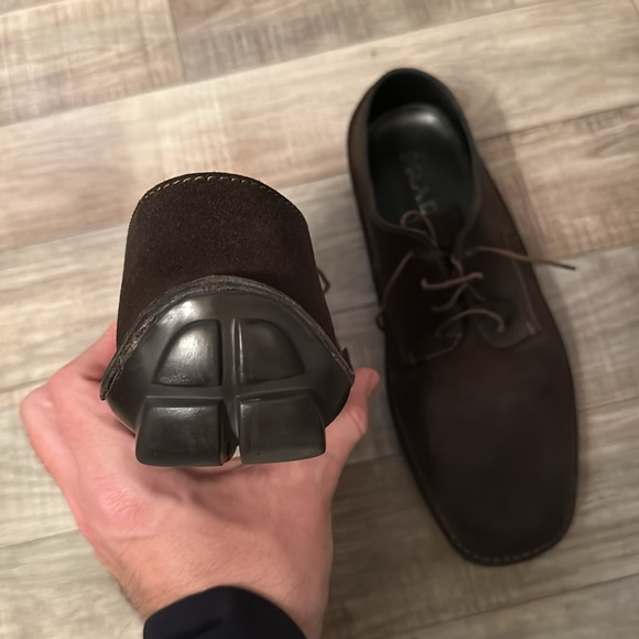 PRADA Chocolate brown suede Men’s size 9.5 US (Prada 8.5 2E) - Picture 6 of 12